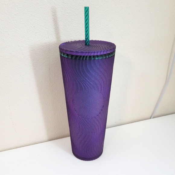 Starbucks 2025 Spring Siren Swirl Purple Shimmer Soft Wavy Tumbler Venti 24oz - Picture 2 of 5